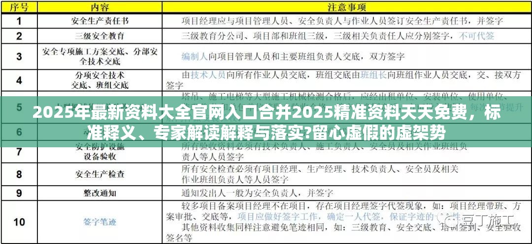 2025年最新资料大全官网入口合并2025精准资料天天免费，标准释义、专家解读解释与落实?留心虚假的虚架势